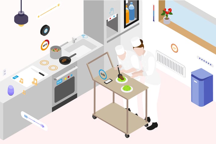 Smartthings for Restaurant Stove Isometric 