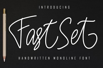 FastSet Handwritten  Monoline Font