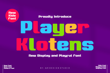 Player Klotens - Playful Font