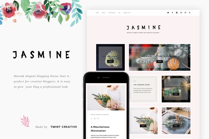Jasmine - Mozaik Tumblr Theme