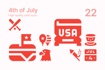 4th of July Icons