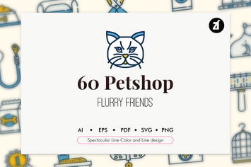 60 Petshop and pet elements