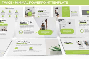 Twice - Minimal & Simple Powerpoint Template