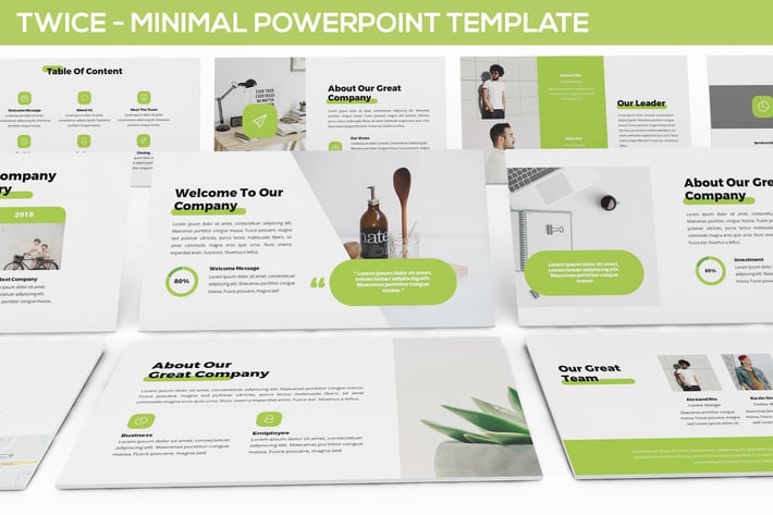 Twice - Minimal & Simple Powerpoint Template