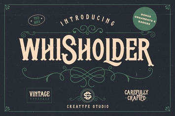 Whisholder Vintage Advertisement Font