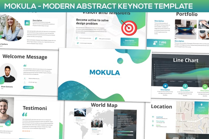 Mokula - Modern Abstract Keynote Template