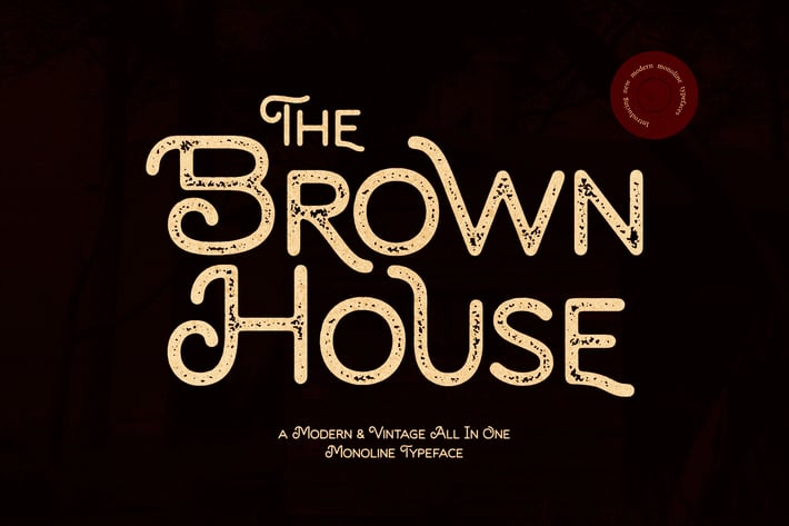 Brown House -  Vintage Typeface