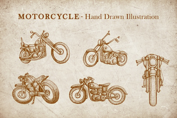 Vintage Illustration - Motorcycle