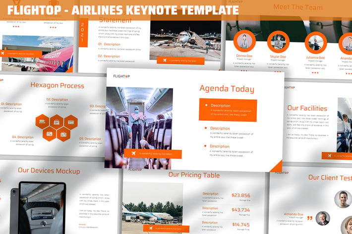 Flightop - Airlines Keynote Template