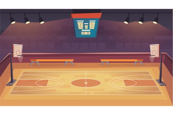 Basketball Court - Illustration Background