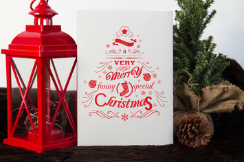 A4 Vertical Christmas Mock Up
