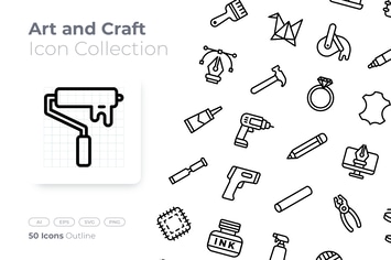 Art and Craft Outline Icon
