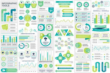 Collection Infographic Elements Template Graphics