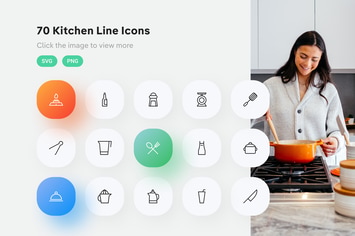 Kitchen Line Icons