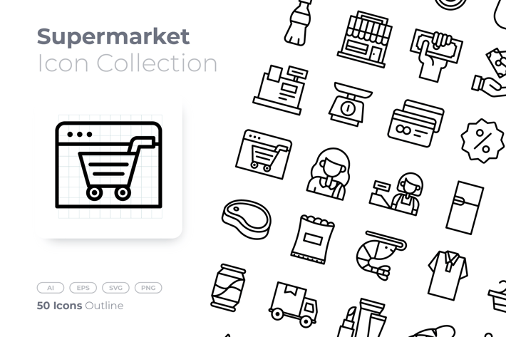 Supermarket Outline Icon