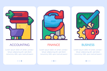 Business Finance Banners Set