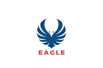 Logo Eagle Wings Flying Soaring Silhouette
