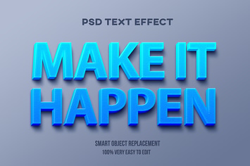 Blue fresh text effect