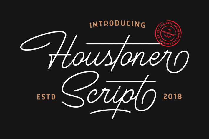 Houstoner Script + Extras Ampersands