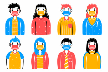 Wear a Mask Illustration #02