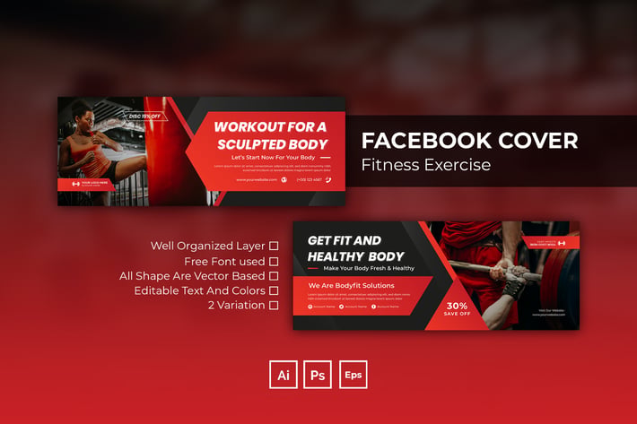 Fitness Exercise Facebook Cover
