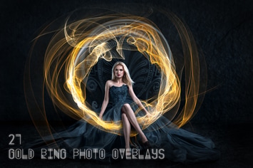 21 Gold Ring Photo Overlays