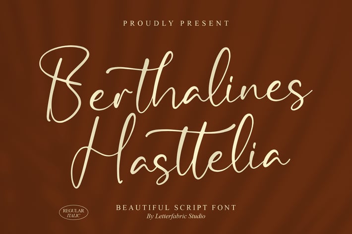 Berthalines Hasttelia Script Font