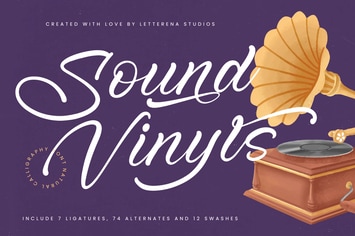 Sound Vinyls Natural Calligraphy Font