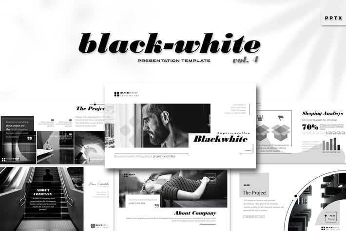 Black White Vol. 4 - Powerpoint Template