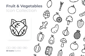 Fruit & Vegetables Color Icon