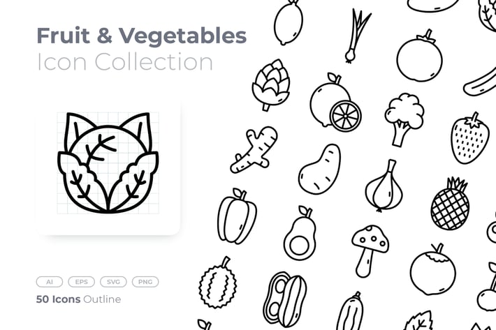 Fruit & Vegetables Color Icon