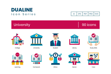 90 University Icons