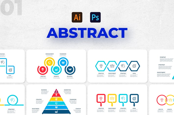 Abstract Infographics Set. Part 01
