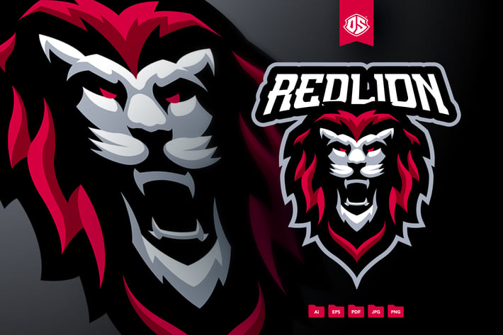 Lion Head Mascot Logo