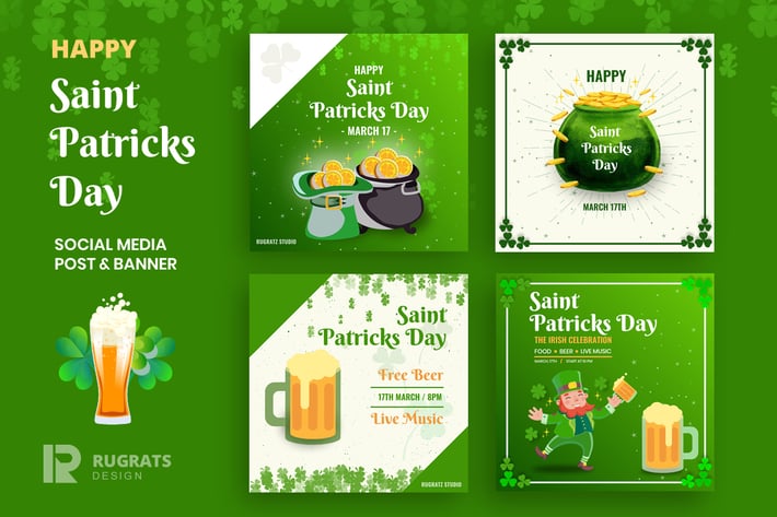 St. Patricks Day R1 Social Media Post Template