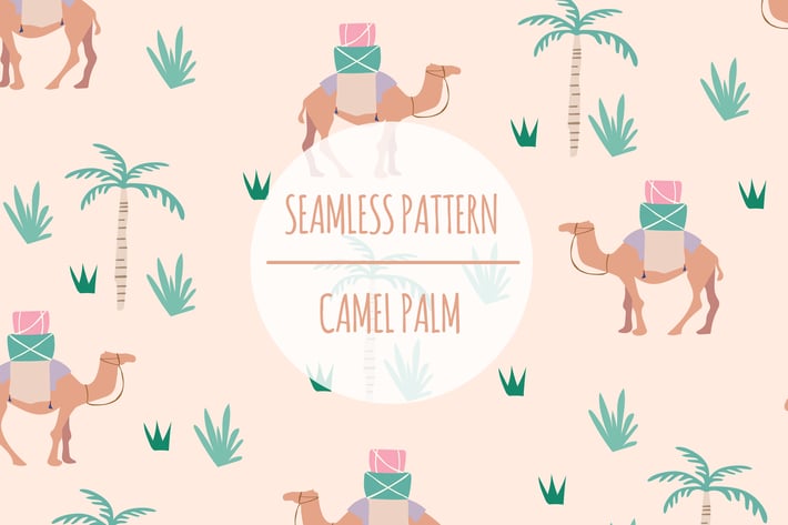Camel Palm – Seamless Pattern