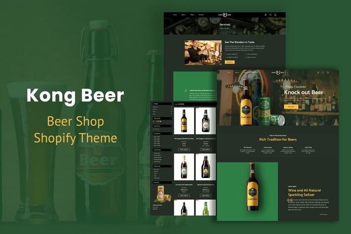  Kong - Alcohol, Beer & Liquor Store Shopify Theme