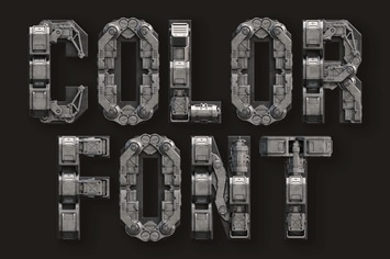 Futuristic Transformer - 3D Color SVG Font