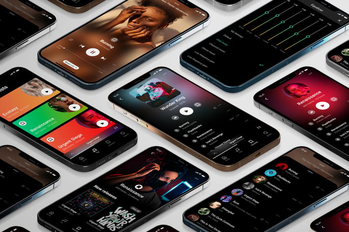 iPhone 12 isometric Mockup