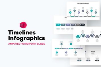 Timelines Animated PowerPoint Presentation. Set 02