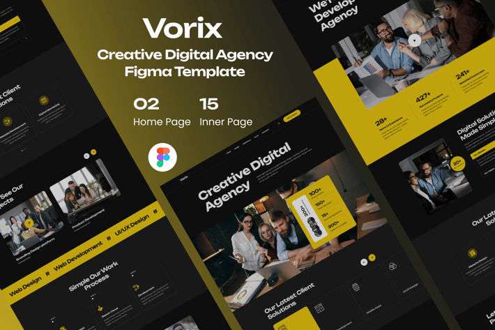Vorix - Creative Digital Agency Figma Template 