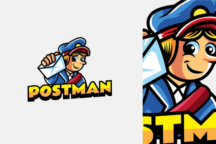 Postman - Mascot Logo