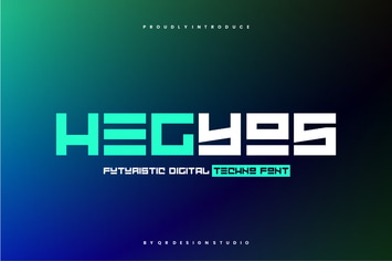 Hegyos - Futuristic & Tech Font
