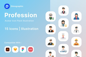 Profession Avatar Icon Pack