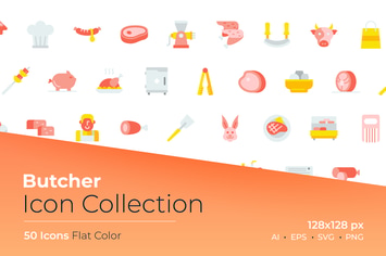Butcher Flat Color Icon