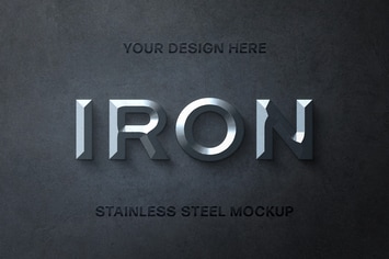 Stainless Steel Text Effect