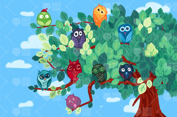 Owls On The Tree