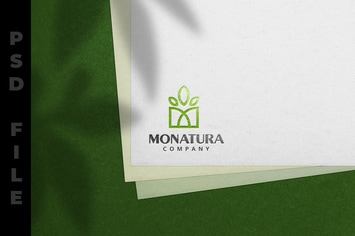 Stamp Logo Texture on Paper - Mockup