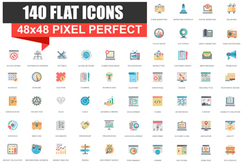 Set of Flat icons
