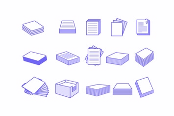 15 Paper Stack Icons